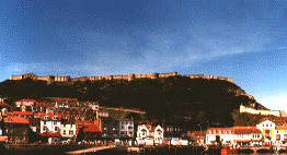 Scarborough castle from the harbour